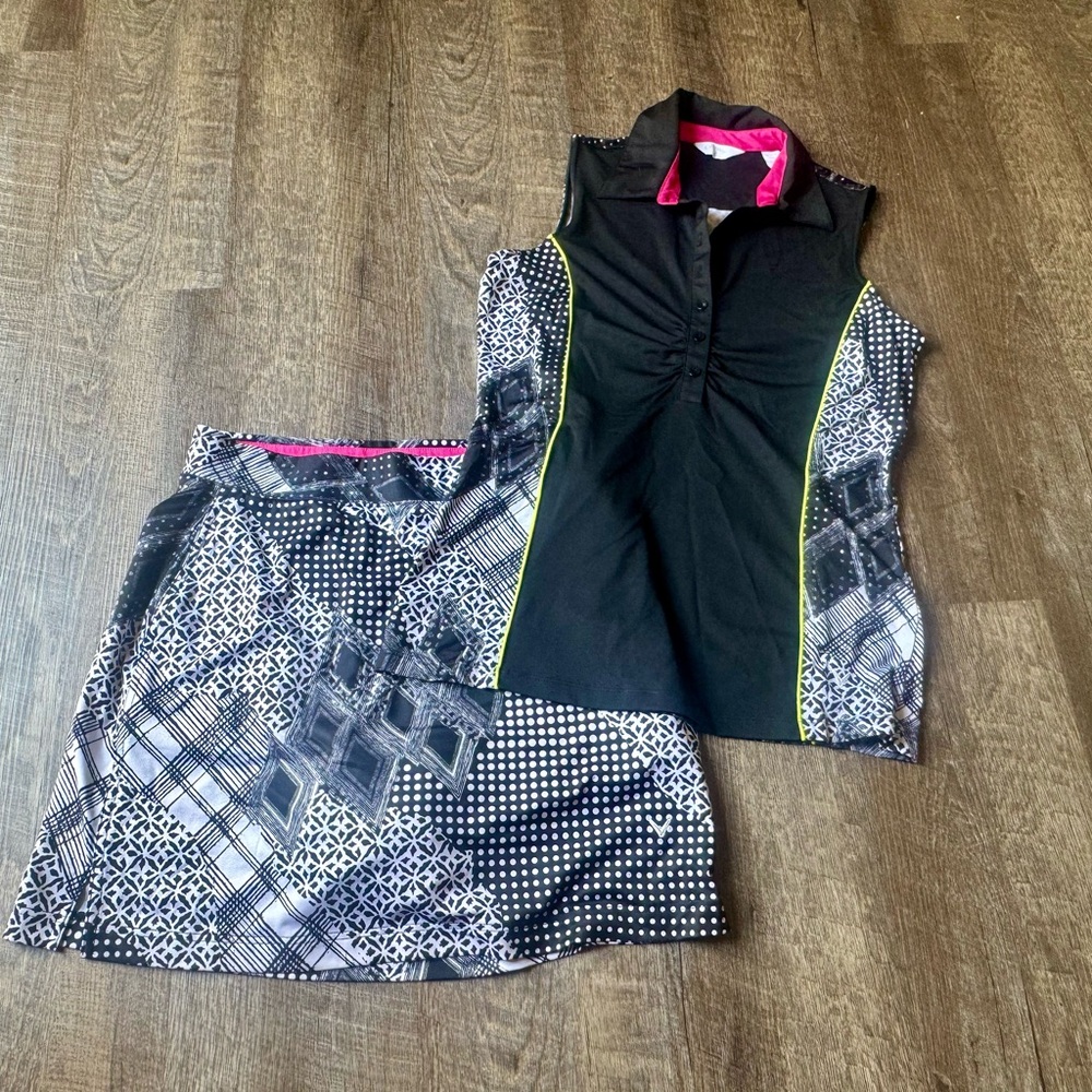 Callaway shirt and skirt with pockets   Exc condition. Small